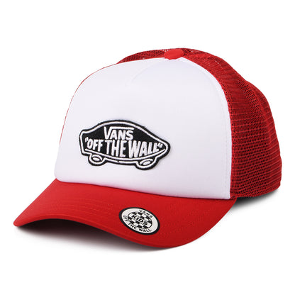 Gorra Trucker niños Classic Patch visera curvada de Vans - Blanco-Rojo