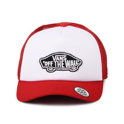 Gorra Trucker niños Classic Patch visera curvada de Vans - Blanco-Rojo