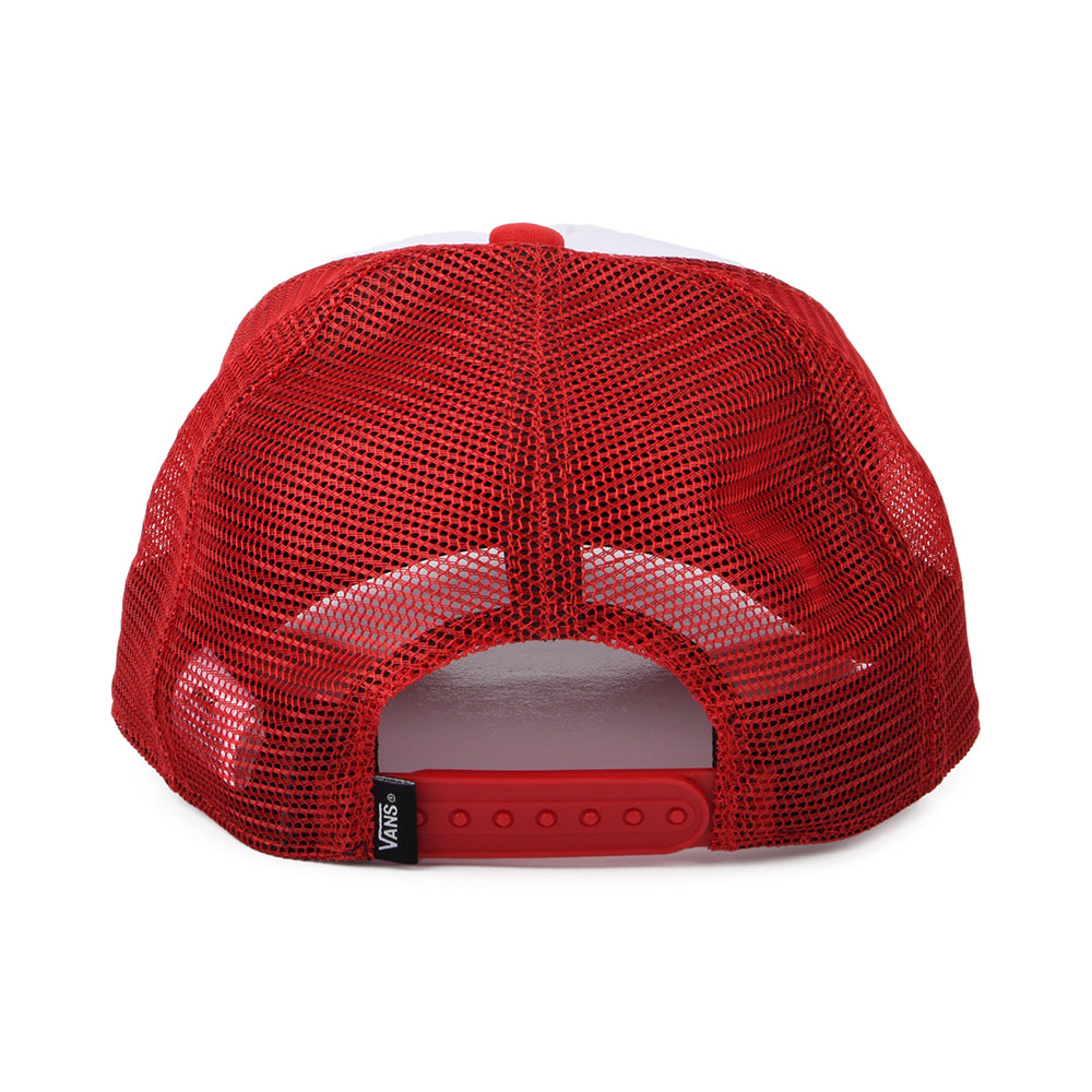 Gorra Trucker niños Classic Patch visera curvada de Vans - Blanco-Rojo