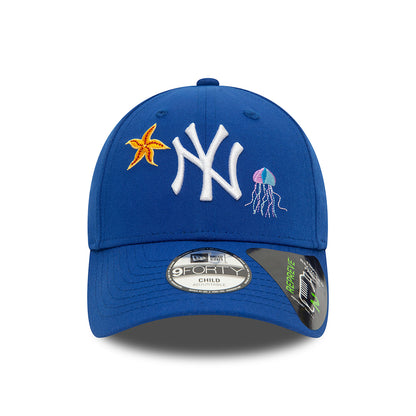 Gorra de béisbol niños 9FORTY MLB Icon Repreve New York Yankees de New Era - Azul-Blanco