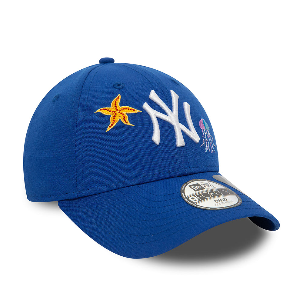 Gorra de béisbol niños 9FORTY MLB Icon Repreve New York Yankees de New Era - Azul-Blanco