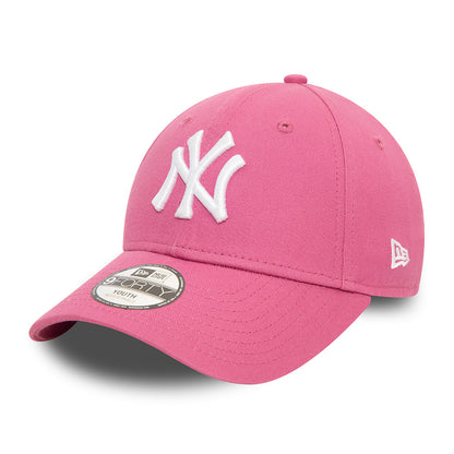 Gorra de béisbol 9FORTY MLB League Essential New York Yankees de New Era - Malva-Blanco