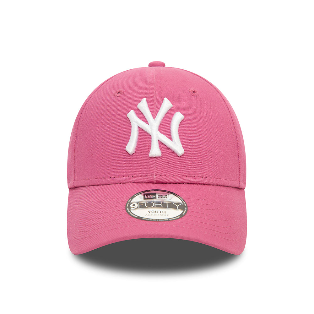 Gorra de béisbol 9FORTY MLB League Essential New York Yankees de New Era - Malva-Blanco