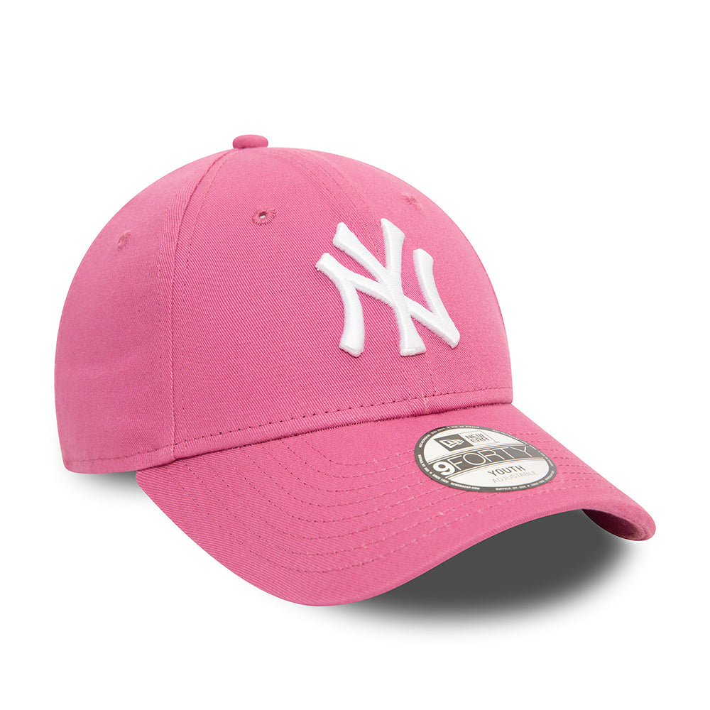 Gorra de béisbol 9FORTY MLB League Essential New York Yankees de New Era - Malva-Blanco