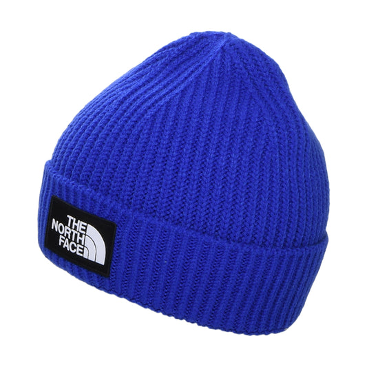 Gorro Beanie niños TNF Box Logo con vuelta de The North Face - Azul Real