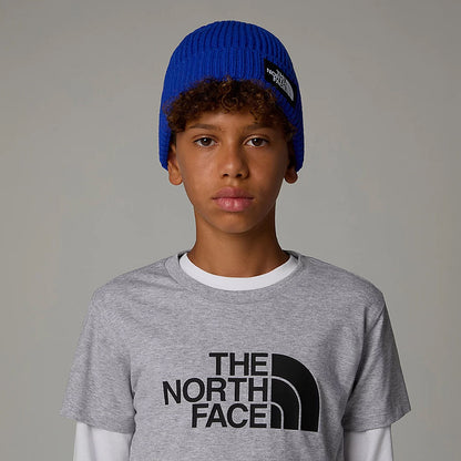 Gorro Beanie niños TNF Box Logo con vuelta de The North Face - Azul Real