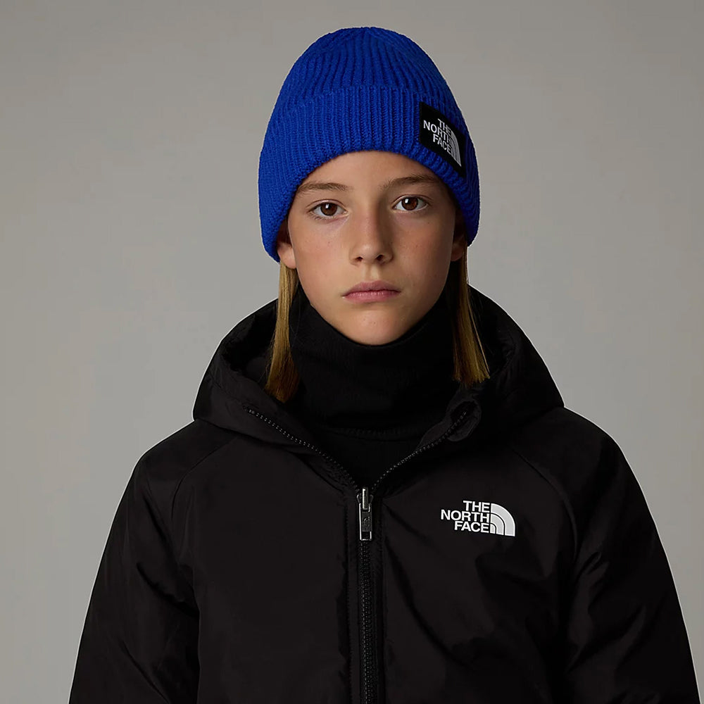 Gorro Beanie niños TNF Box Logo con vuelta de The North Face - Azul Real