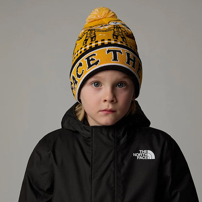 Gorro con pompón niños Ski Tuke de The North Face - Amarillo-Negro