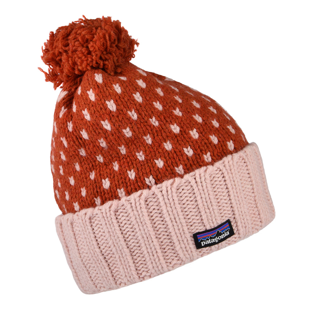 Gorro con pompón Snowbelle de lana reciclada de Patagonia - Arcilla