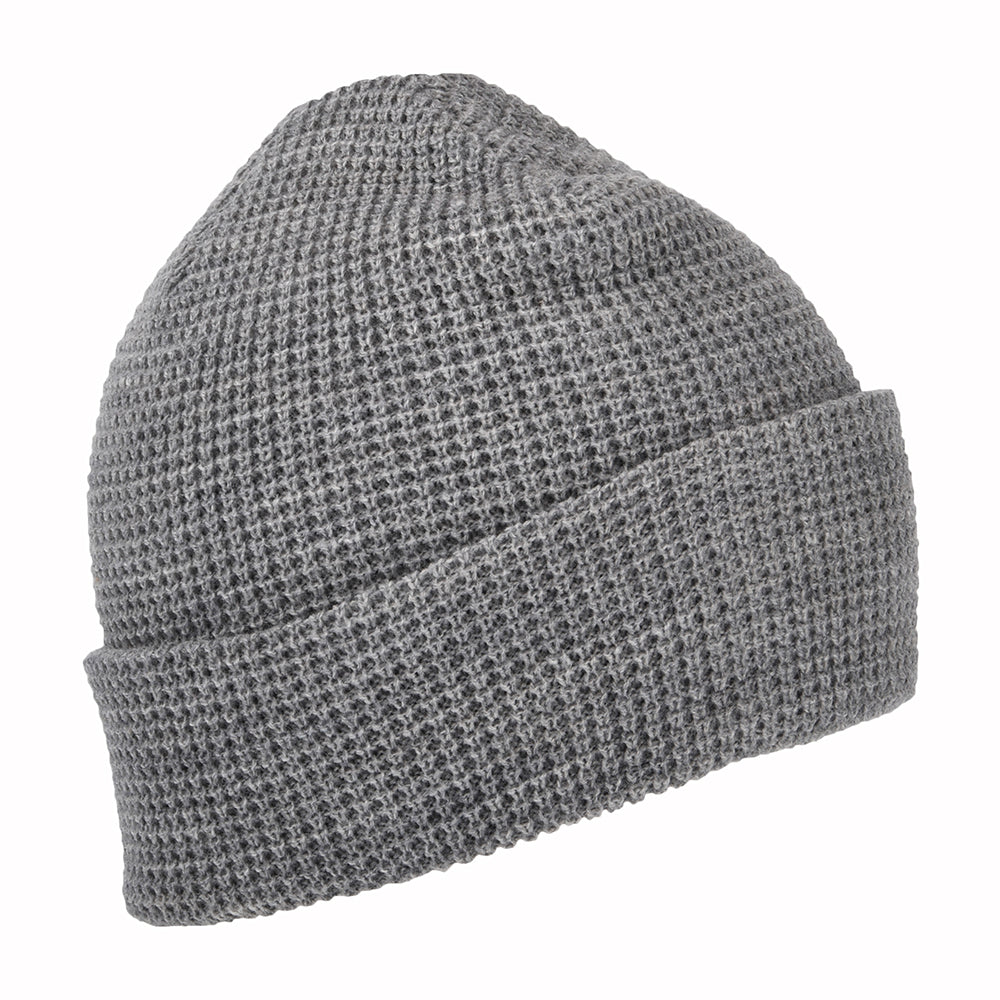 Gorro Beanie Galveston punto gofre de Brixton - Gris Claro Jaspeado