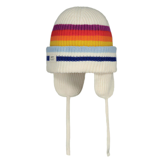 Gorro Beanie Falcony con orejeras de Barts - Crema-Multi