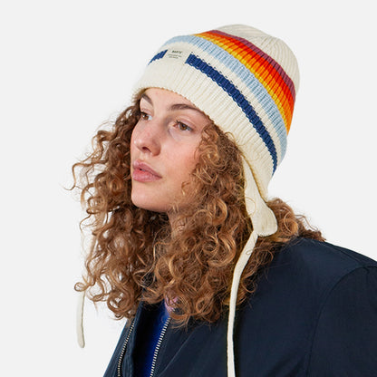 Gorro Beanie Falcony con orejeras de Barts - Crema-Multi