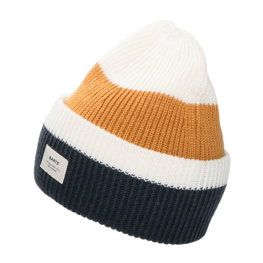 Gorro Beanie Ardem de Barts - Ocre-Blanco-Gris