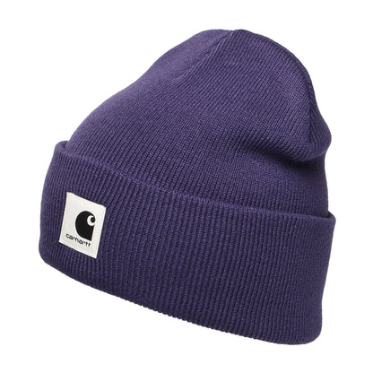 Gorro Beanie Ashley con vuelta de Carhartt WIP - Morado