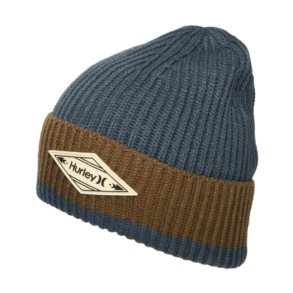 Gorro Beanie Paragon de Hurley - Azul-Marrón