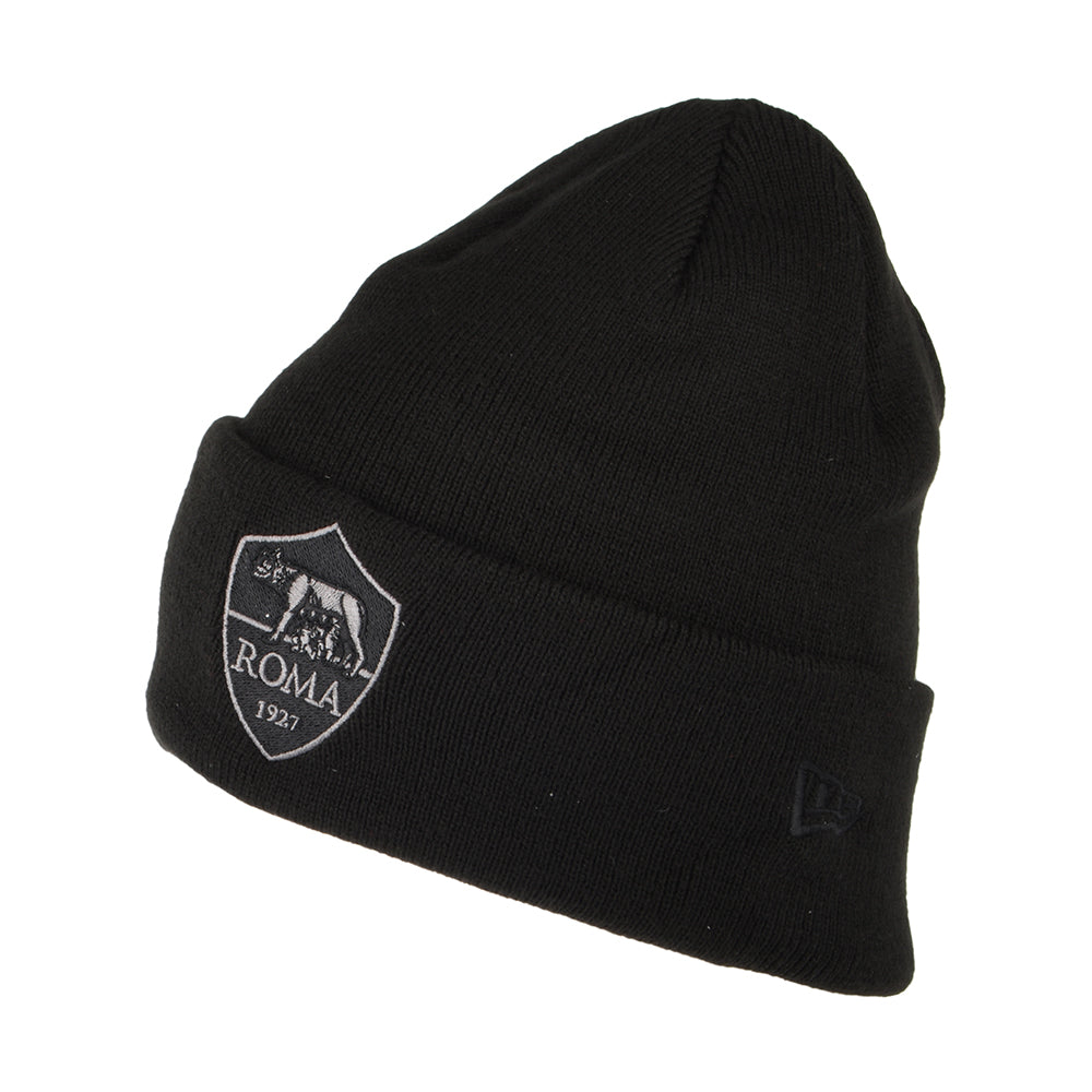 Gorro Beanie Tonal Cuff AS Roma de New Era - Negro