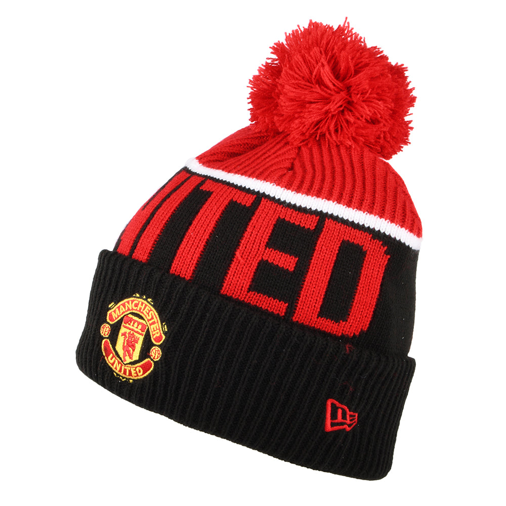 Gorro con pompón Sport Manchester United FC de New Era - Negro-Escarlata