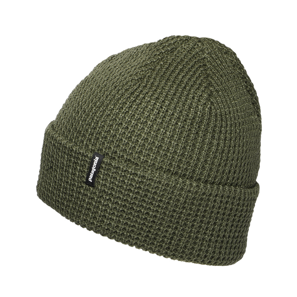 Gorro Beanie Snowdrifter punto gofre de Patagonia - Verde Pino