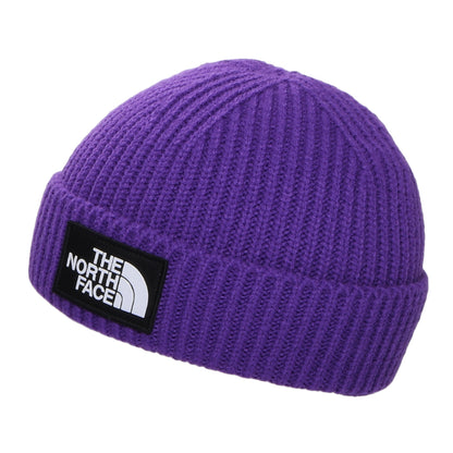 Gorro TNF Logo Box con vuelta de The North Face - Morado