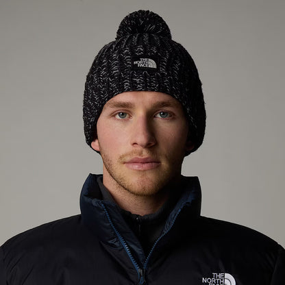 Gorro con pompón Cozy Chunky Cabin de The North Face - Negro-Blanco