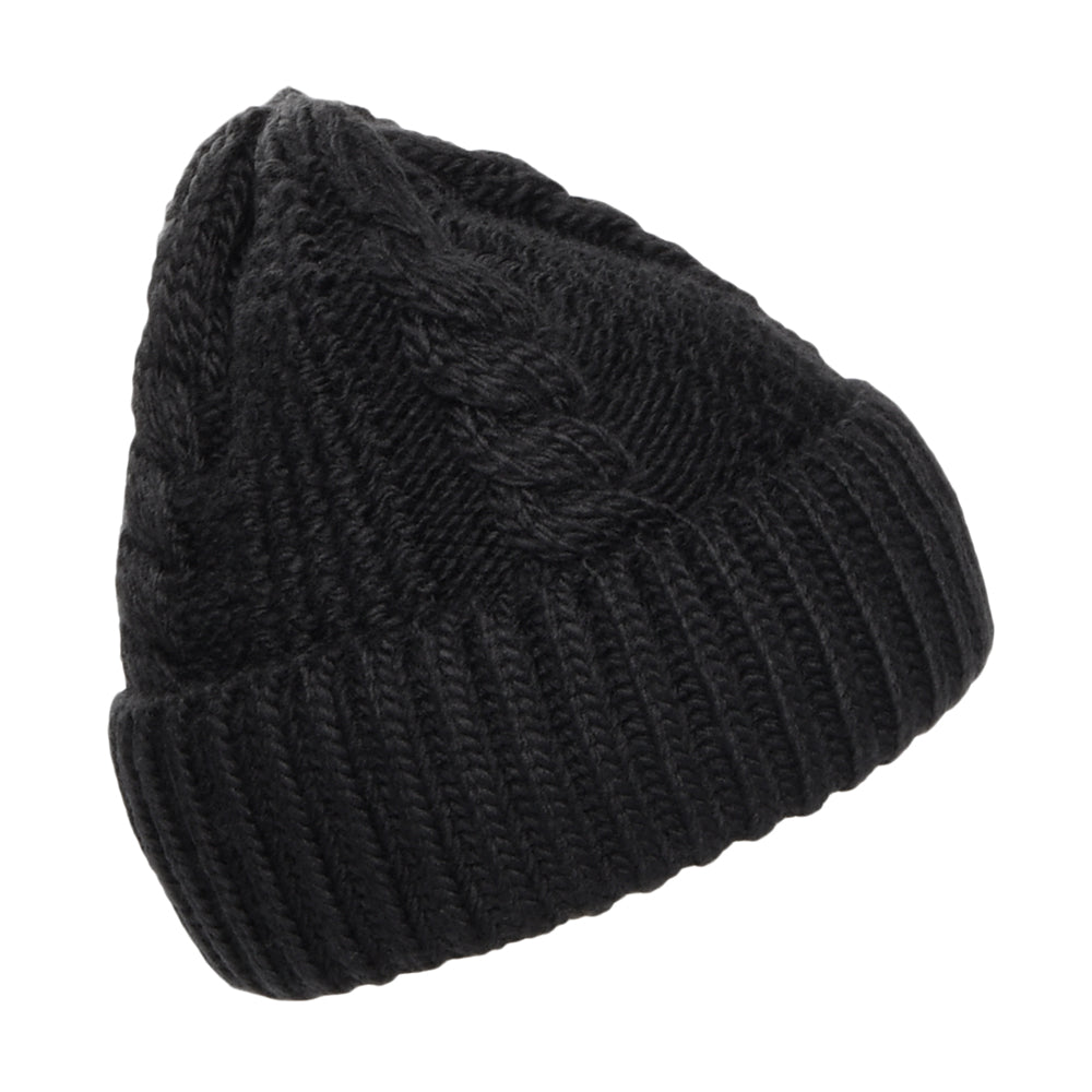 Gorro Beanie Oh Mega con vuelta de punto cable para mujeres de The North Face - Negro