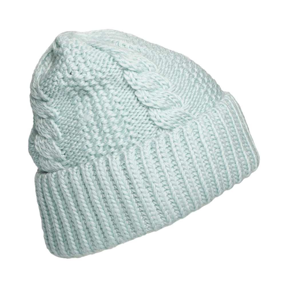 Gorro Beanie Oh Mega con vuelta de punto cable para mujeres de The North Face - Azul Ártico