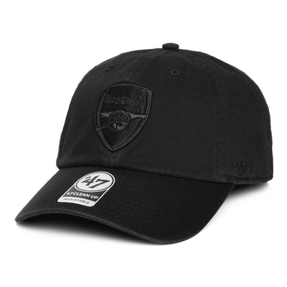 Gorra de béisbol Clean Up Arsenal FC de 47 Brand - Negro sobre Negro