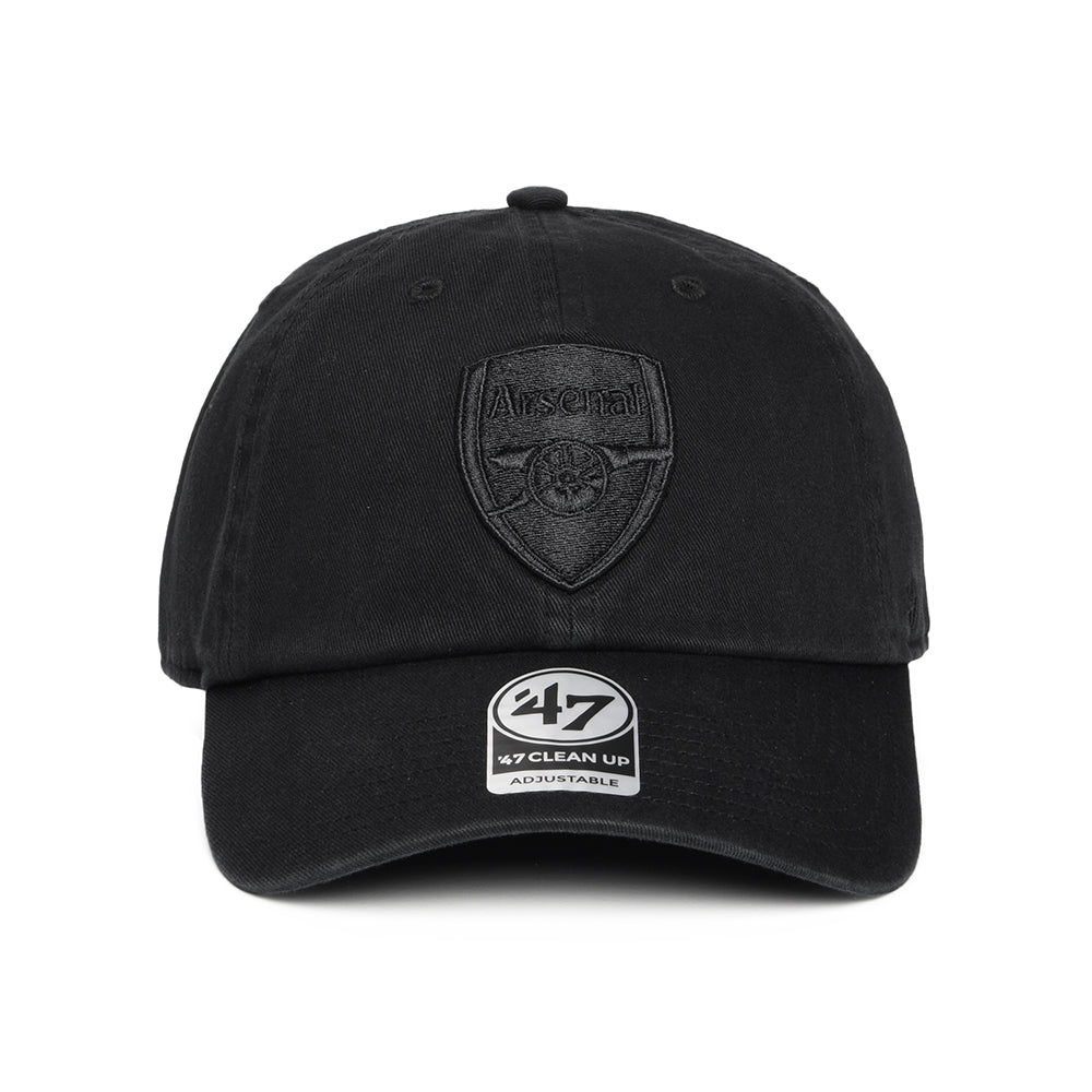 Gorra de béisbol Clean Up Arsenal FC de 47 Brand - Negro sobre Negro