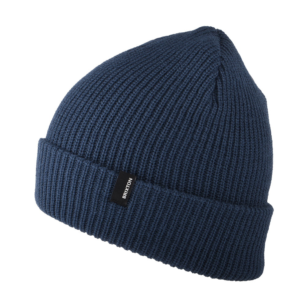 Gorro Beanie Heist con vuelta de Brixton - Vaquero Oscuro