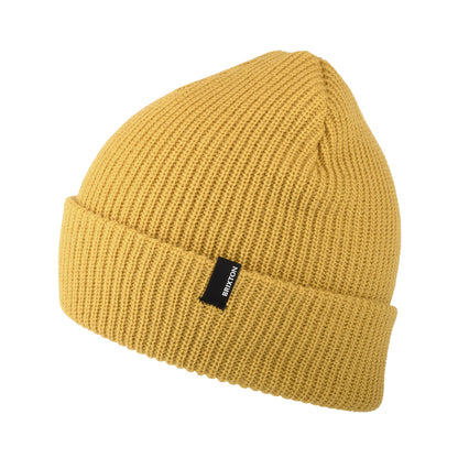 Gorro Beanie Heist con vuelta de Brixton - Mostaza Dijon