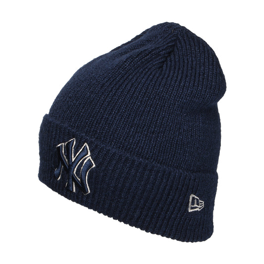 Gorro Beanie con vuelta - MLB World Series Patch New York Yankees de New Era - Azul Marino