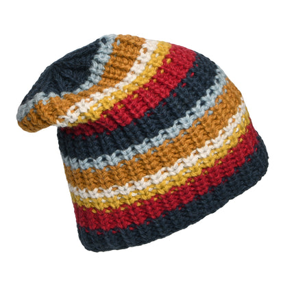 Gorro Beanie Cardi Flexible de Kusan - Azul Marino-Amarillo