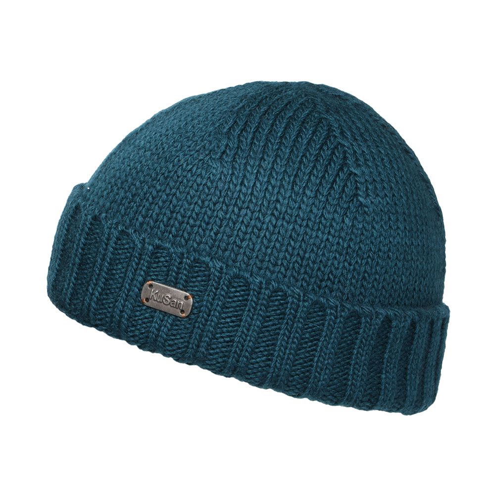 Gorro Beanie de lana merino de Kusan - Verde Azulado