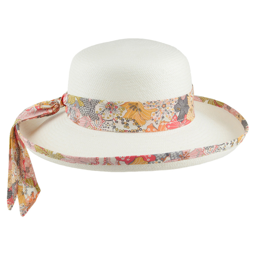 Sombrero Panamá Liberty con estampado floral de Olney - Natural