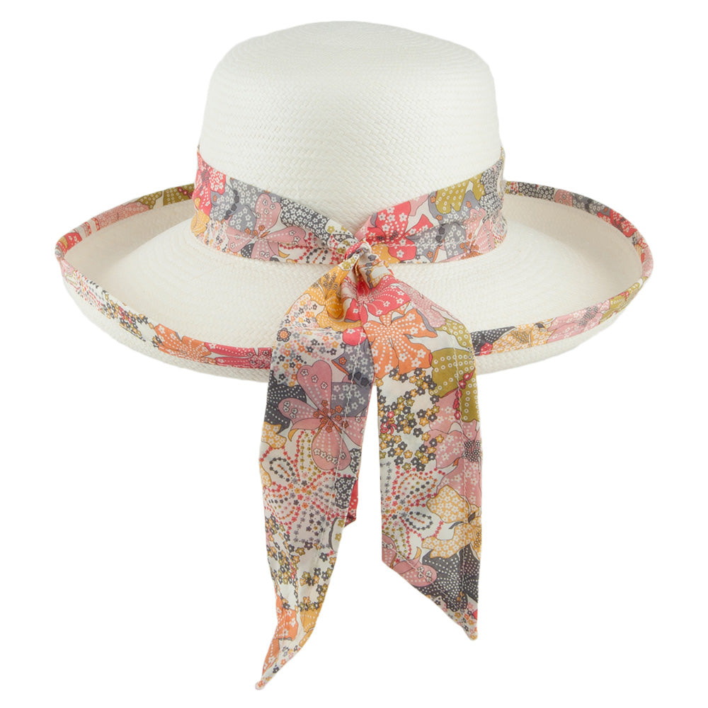 Sombrero Panamá Liberty con estampado floral de Olney - Natural