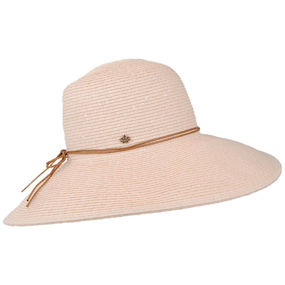 Sombrero Waverly de trenza de papel de Cappelli - Rubor