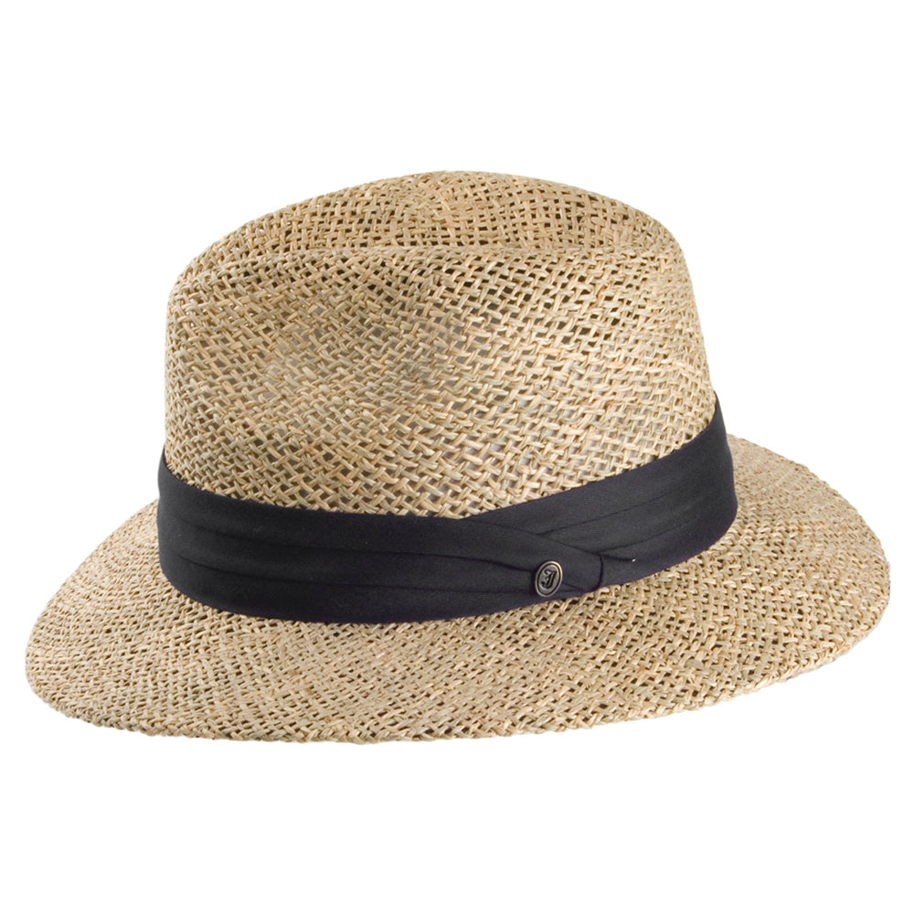 Safari Fedora de seagrass straw de Jaxon & James - Natural