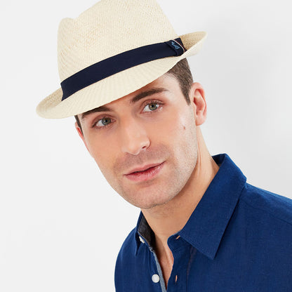 Sombrero Trilby Halstow de paja toyo de Joules - Arena