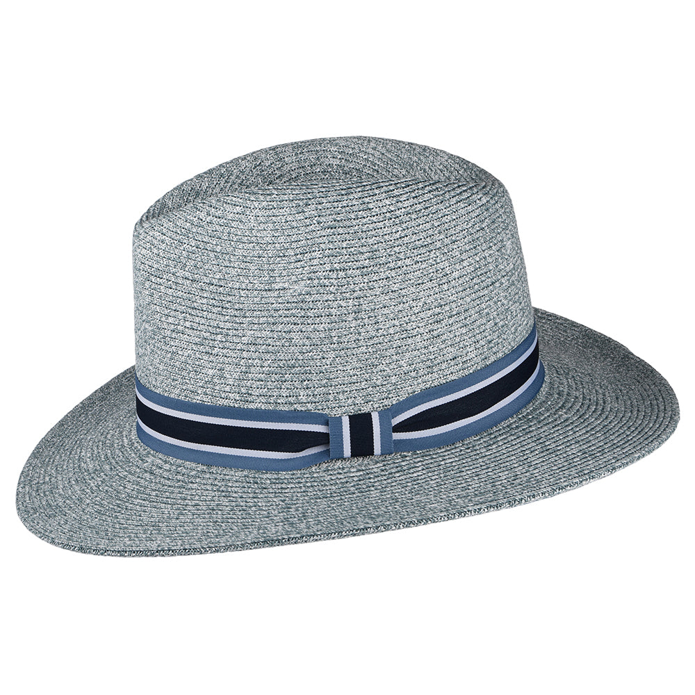 Sombrero Fedora Antigua de paja toyo de Failsworth - Azul