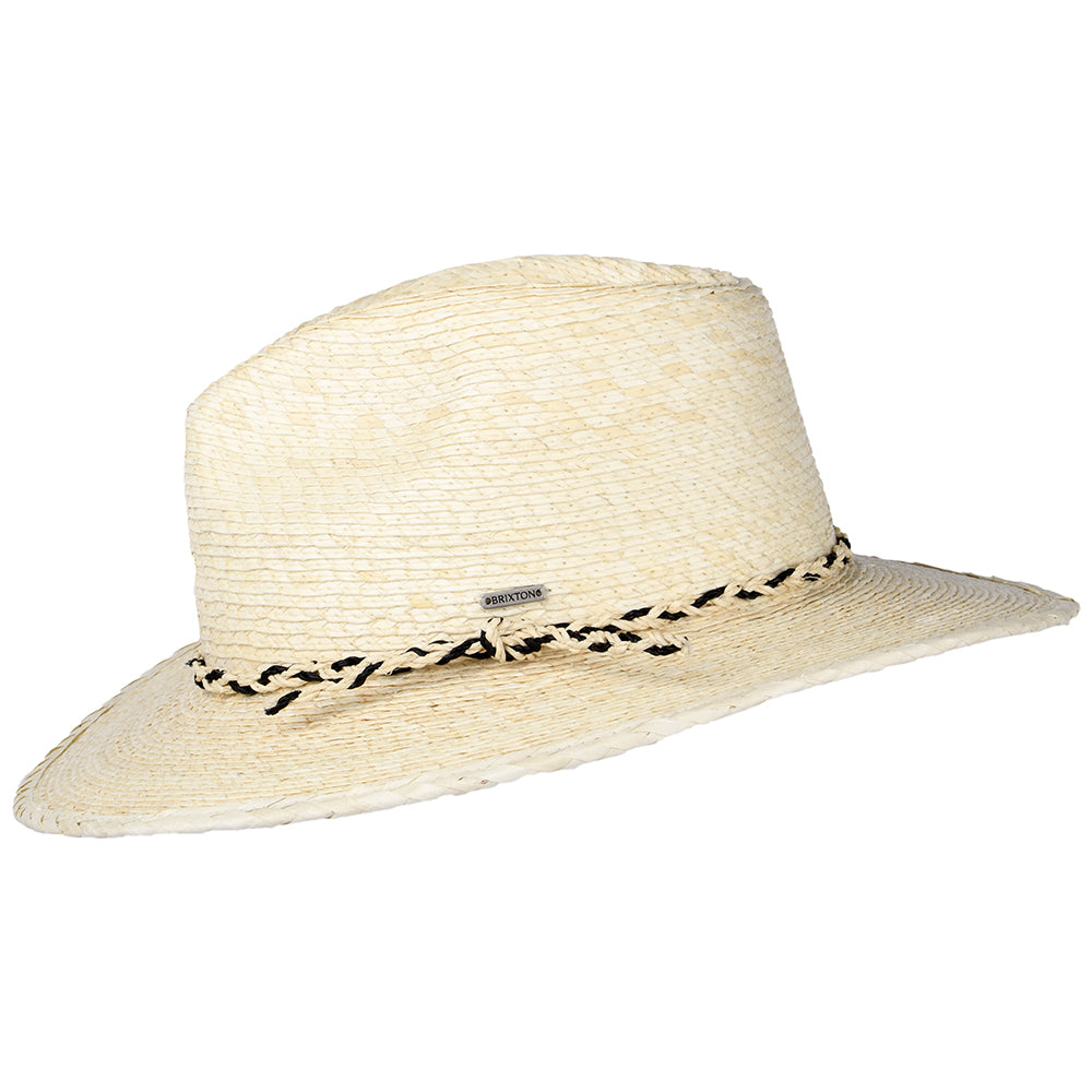 Sombrero Fedora Messer Western de paja de Brixton - Natural