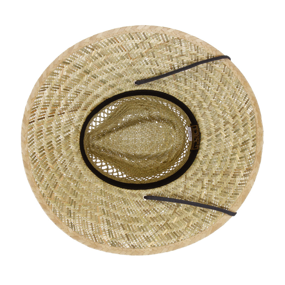 Sombrero de Guardacosta de rush straw de Dorfman Pacific - Natural-Azul Marino