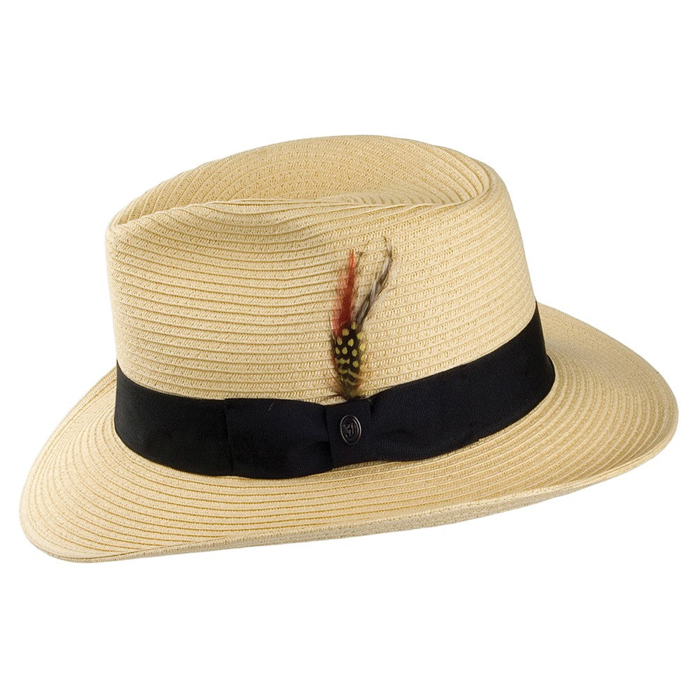 Sombrero Fedora Copa-C de verano de paja de Jaxon & James - Natural