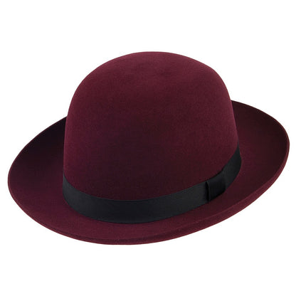 Sombrero Fedora Foldaway de fieltro de piel de Christys - Vino