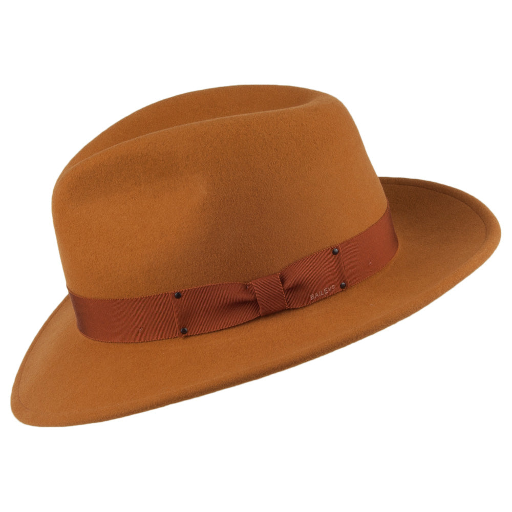 Sombrero Fedora Curtis plegable Repelente de agua de fieltro de lana de Bailey - Beige Arena