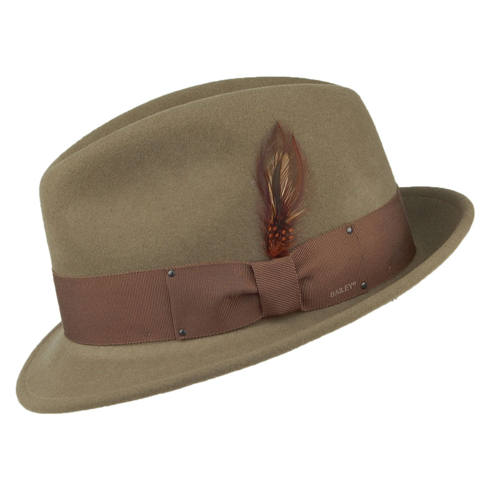 Sombrero Trilby Tino plegable de Bailey - Verde Oliva Claro