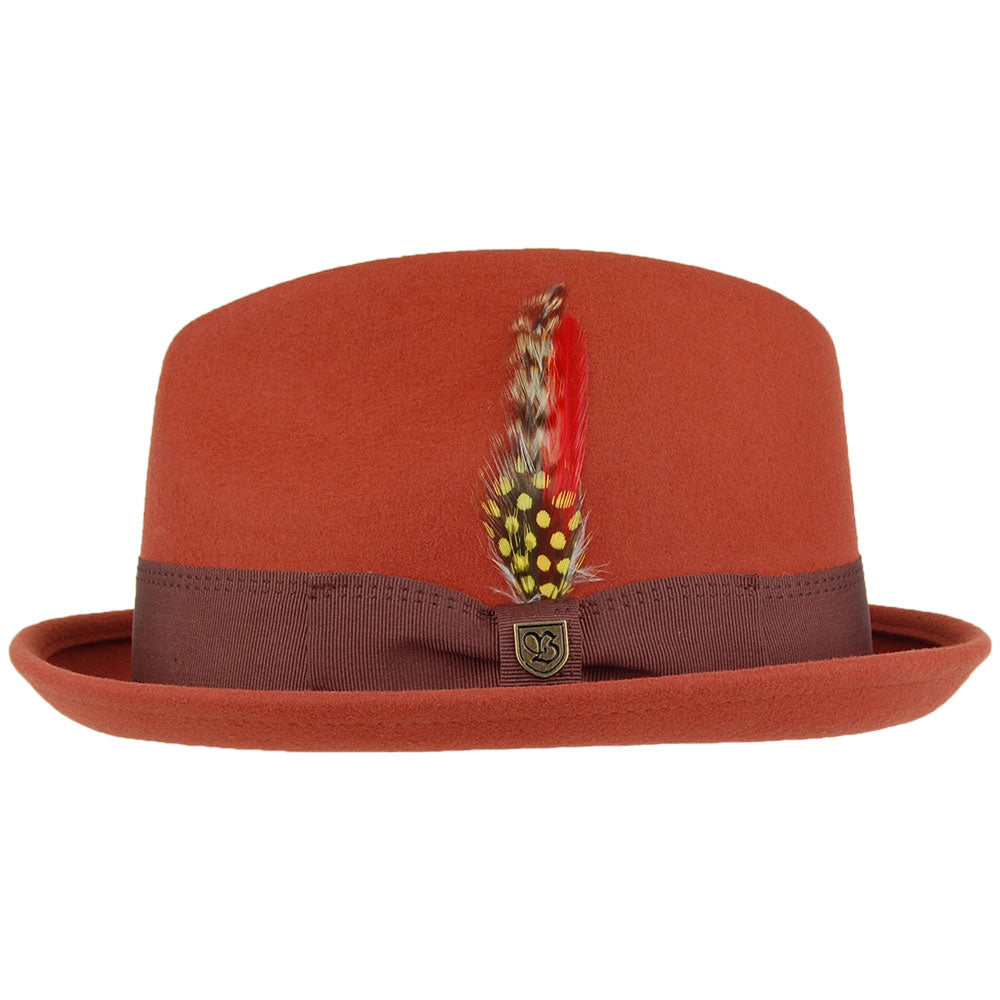 Sombrero Trilby Gain de Brixton - Rojo Ladrillo