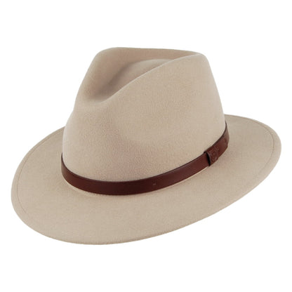 Sombrero Fedora Messer de Brixton - Kaki Claro