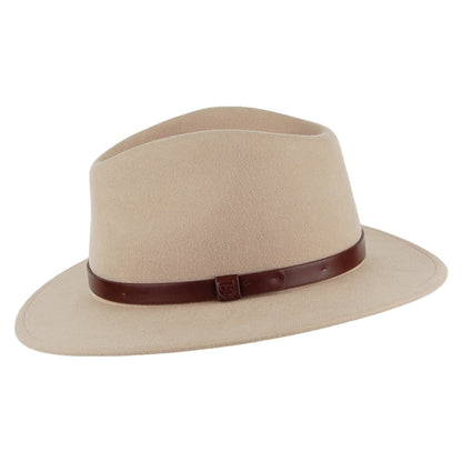 Sombrero Fedora Messer de Brixton - Kaki Claro