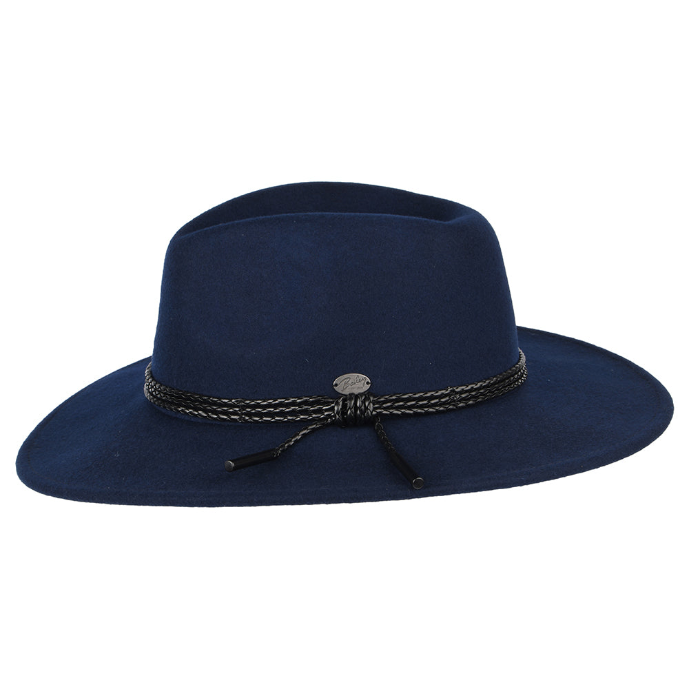 Sombrero Outback Piston de fieltro de lana de Bailey - Azul Marino