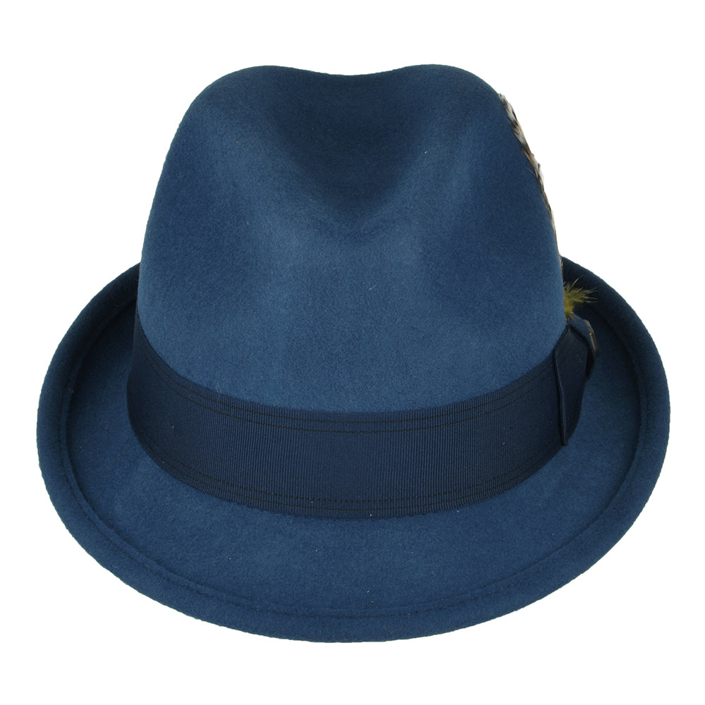 Sombrero Trilby Gain de fieltro de lana de Brixton - Azul